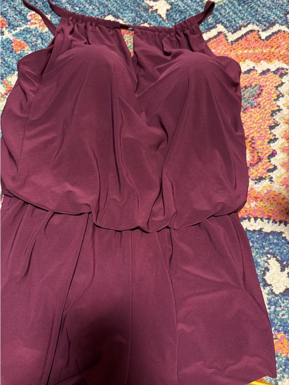 Plum Sleeveless Jumpsuit swimsuit